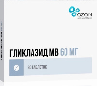ГЛИКЛАЗИД МВ таб 60мг N30  ОЗОН ГЛИКЛАЗИД МВ таб 60мг N30  ОЗОН